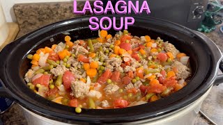 Crock Pot Lasagna Soup [upl. by Ytteb]