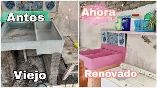 COMO RENOVAR UN LAVADERO VIEJITO ✨ [upl. by Ahsetan]