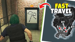 GTA 5 Online How to Use NEW Fast Travel Map Teleport in Garment Factory Agents of Sabotage [upl. by Phail]