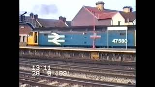 Class 47 on parcels at Tonbridge 1991 [upl. by Gillett]