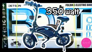 Jetson Bolt Pro Folding Electric Bike Unboxing amp Review  350 Watt Hub Motor  with Pedals Costco [upl. by Vincenz]