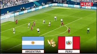 🔴Live  Argentina vs Peru I World Cup Qualification CONMEBOL I Full Match Live I eFootball Pes 21 [upl. by Sileray]