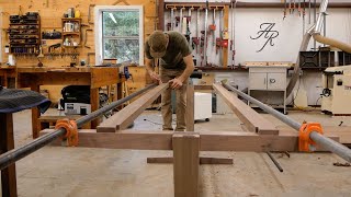 Building A Nakashima Inspired Dining Table in Texas Walnut Part 2 [upl. by Rockwell]