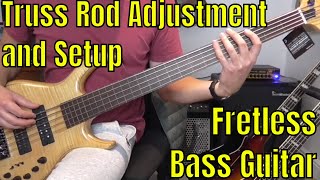 Truss Rod Adjustment amp Setup on fretless Sire Marcus Miller M7  Bass Practice Diary  12th Nov 2019 [upl. by Albertina]