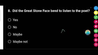 Did the Great Stone Face bend to listen to the poet   Class 8th English Question [upl. by Edurtreg]