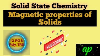 Magnetic Properties of Solids Solid State Chemistry  PG TRB Chemistry [upl. by Hussar]