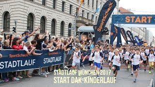 39 SportScheck Stadtlauf München 2017 Start DAK Kinderlauf [upl. by Lester]