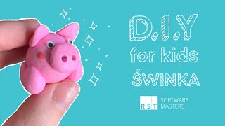 DIY for Kids 1  Świnka z plasteliny 🐷 [upl. by Zoller]