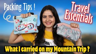 My Travel Essentials Kits  How to pack for a Trip  Kashika Chauhan [upl. by Rebmak]