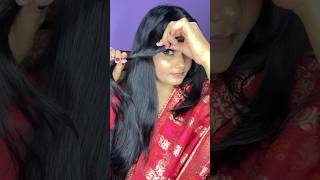 Hair bangs without hair cut hairstyle haircurlingtutorial hair shorts viralshorts trending t [upl. by Harehs]