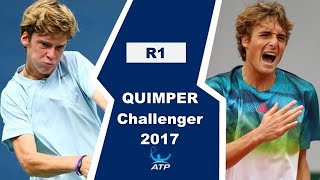 Andrey Rublev vs Stefanos Tsitsipas  QUIMPER 2017 [upl. by Asli745]