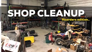 CLEANING UP THE SHOP Pt1  Mechanic Hoarder [upl. by Shwalb]