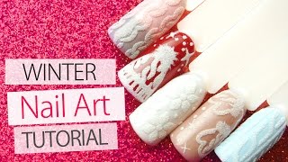 Sweater Nail Art Tutorial ❅Winter Nail Designs❅  3D Cable Knit Sweater Lesson Part 5 [upl. by Eynahpets]