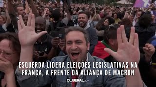 Esquerda lidera eleições legislativas na França à frente da aliança de Macron [upl. by Rahs]