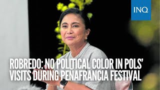 Robredo No political color in pols’ visits during Peñafrancia Festival [upl. by Niuq]