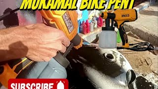 How To Paint Motorcycle All Parts paintINGCO Electric Spray Gun Metal [upl. by Eirret]