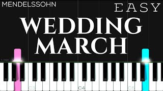 Mendelssohn  Wedding March  EASY Piano Tutorial [upl. by Rihana]