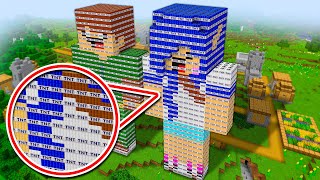 EXPLODI EU E O MEU AMIGO GIGANTES DE TNT CUSTOMIZADAS no MINECRAFT [upl. by Euqnomod37]