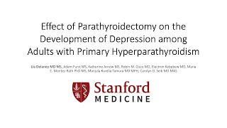 Effect of Parathyroidectomy on the Development of Depression Among Adults with Primary Hyperpara [upl. by Trela]