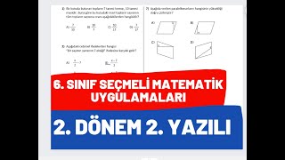 6 Sınıf Seçmeli Matematik Uygulamaları 2 Dönem 2 Yazılı Soruları [upl. by Suirada]