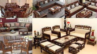 Modern Wooden sofa sets designs ideas for home decor and living room decoration wooden viral [upl. by Herwick988]