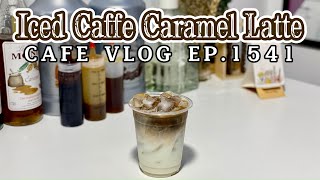 Cafe Vlog EP1541  Iced Caffe Caramel Latte  Coffee Caramel  Caramel drinks [upl. by Loring]