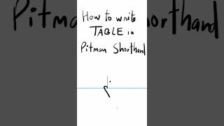 How to write Table in Pitman Shorthand  shorts [upl. by Baxie925]