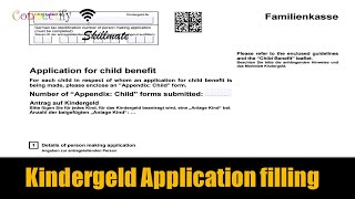 KINDERGELD APPLICATION in english  KINDERGELD FORMULAR filling in english  Connectify Skillmate [upl. by Breed]