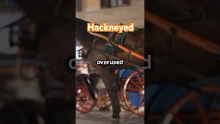 Hackneyed Explained words sat history [upl. by Yv233]