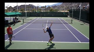 Milos Raonic Serve Practice Slow Motion  Indian Wells BNP Paribas Open 2018 [upl. by Bartram]