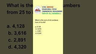 Civil Service Exam Drill for 2024 NUMERICAL REASONING shorts civilservicereview [upl. by Euridice]