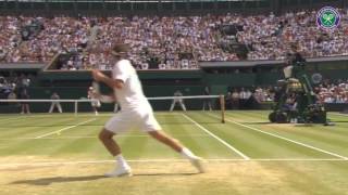 Nadal v Federer Classic Wimbledon Rally [upl. by Obidiah]