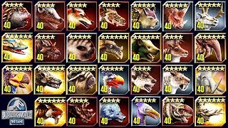 ALL MAX LEVEL 40 CENOZOICS JURASSIC WORLD [upl. by Maguire]