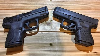 Glock 26 vs Smith and Wesson 9C  Battle of the subcompacts [upl. by Cristine]