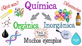 💥¿Qué es Química Orgánica y Química Inorgánica💧 Fácil y Rápido  QUÍMICA [upl. by Muryh]