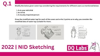 NID 2022 Sketching Solutions  NID 2024 Preparation  Question 1  Tap  Solved [upl. by Olinad]