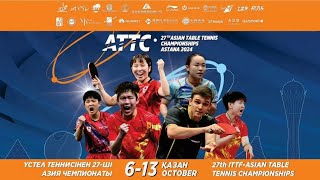 TABLE 1 DAY 3   27th ASIAN TABLE TENNIS CHAMPIONSHIPS  ASTANA 2024 [upl. by Ahsatsana]