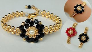 Easy bracelet making  How to make easy beaded bracelet  Easy beaded bracelet making tutorial [upl. by Brenna]