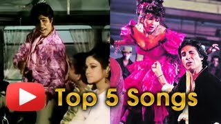 Amitabh Bachchans Top 5 Popular Songs  Birthday Special [upl. by Enar24]