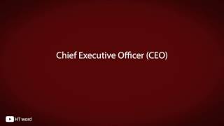 How to pronounce Chief Executive Officer CEO financial terms [upl. by Aiet]