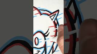 Drawing with posca markers with glitch effect shorts art [upl. by Rosdniw]