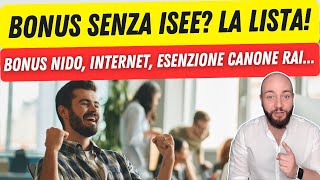 BONUS 2024 SENZA ISEE Ecco tutta la lista [upl. by Meghann]