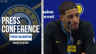 Tyrese Haliburton Celtics Are BEST Team in NBA  Pacers Postgame Interview 1624 [upl. by Akerdnuhs]