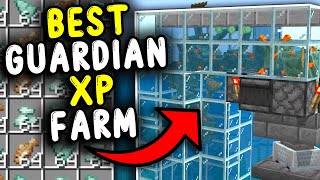 BEST GUARDIAN XP Farm In Minecraft Bedrock 121 [upl. by Aryaz559]