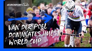 Van Der Poels Seventh Consecutive Victory 🙌  UCI Cyclocross World Cup Highlights  Eurosport [upl. by Kiyoshi254]