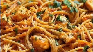 chicken fajita spaghetti recipe 😋 [upl. by Dorreg934]