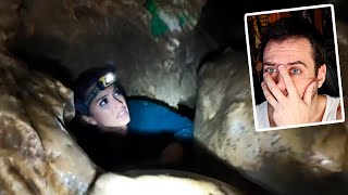 REACCIONANDO AL VÍDEO MÁS CLAUSTROFÓBICO DEL MUNDO  La Cueva del Agujero del Infierno [upl. by Jerry]