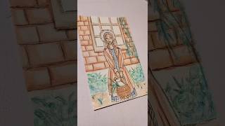 I painted with a cheap watercolour art drawing trendingshorts shorts fyp [upl. by Lewie442]