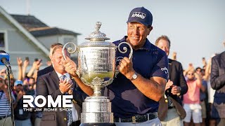 Phil Mickelson Wins The PGA Championship At Age 50  The Jim Rome Show [upl. by Lerraj]