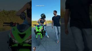 Lady biker moto stunt [upl. by Niboc155]